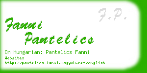 fanni pantelics business card